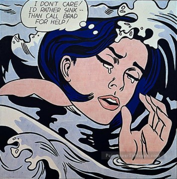 Roy Lichtenstein Painting - drowning girl 1963 Roy Lichtenstein